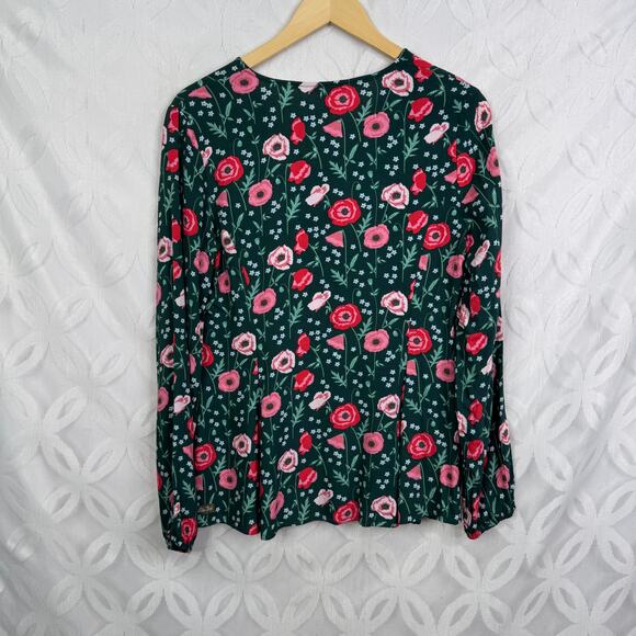 Matilda Jane Yesteryear Poppy Print Long Sleeve Blouse Size S - Picture 5 of 7